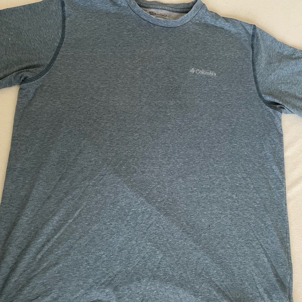 Large blue Columbia shirt
